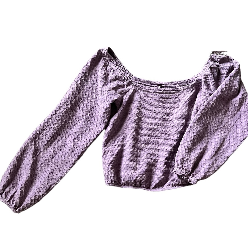 Free People Lilac Bardot Wellington Top - Picture 4 of 9
